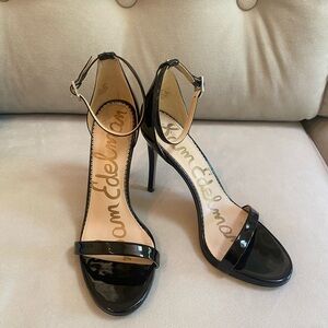 Sam Edelman Black Patent Heeled Sandal